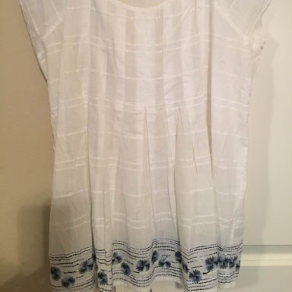 CK Jeans embroidered Peasant Blouse